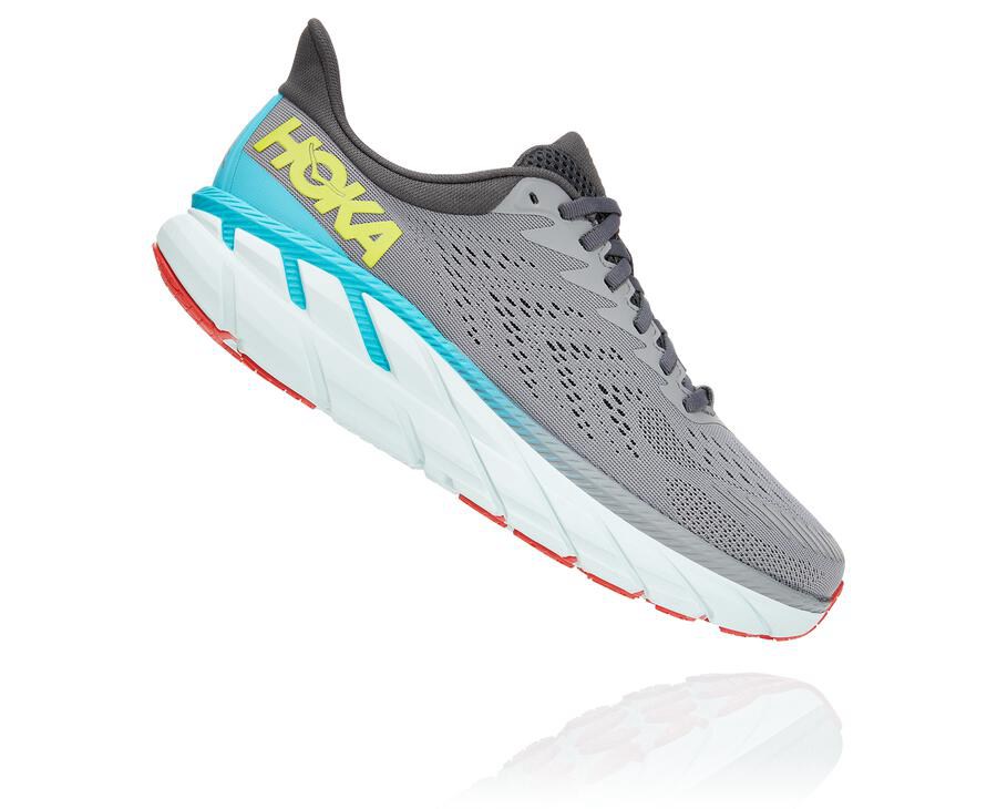 Hoka One One Running Shoes Mens Grey - Clifton 7 - 43687XLZJ